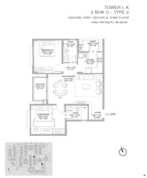 Godrej Eternity 2 BHK floor plan