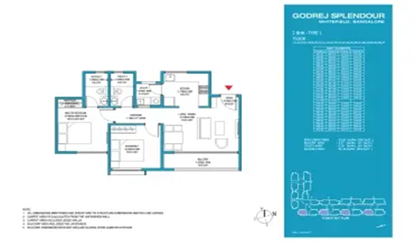 Godrej Splendour 2 BHK floor plan