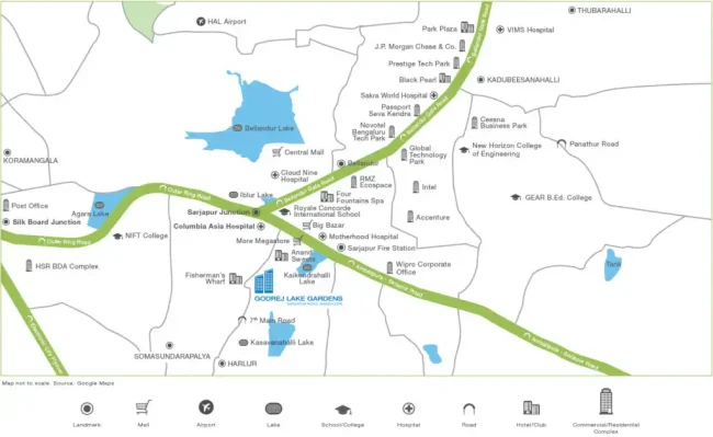 Godrej Lake Gardens location map