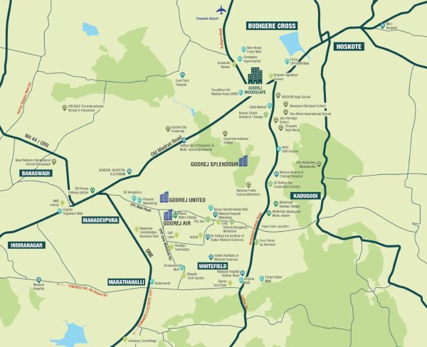 godrej woodscapes location map
